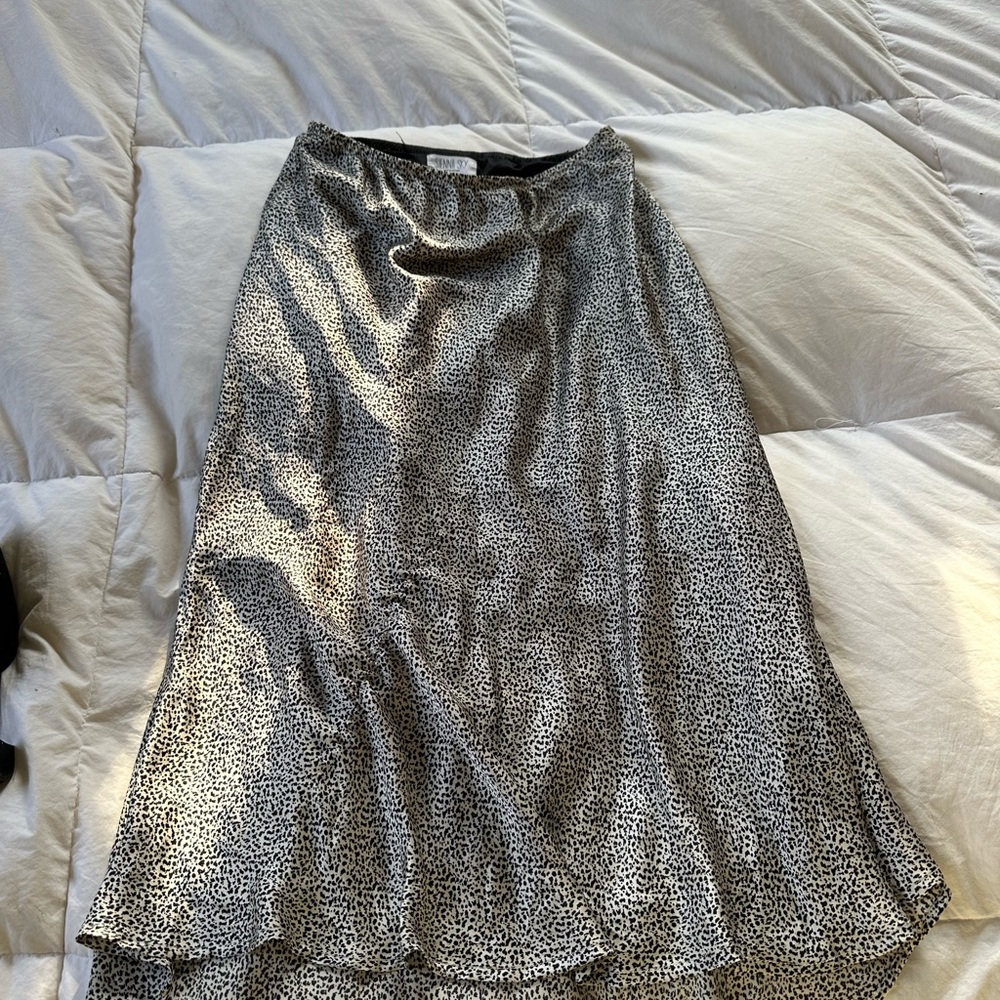 Sienna Sky Silver High-Low Midi Skirt Cocktail